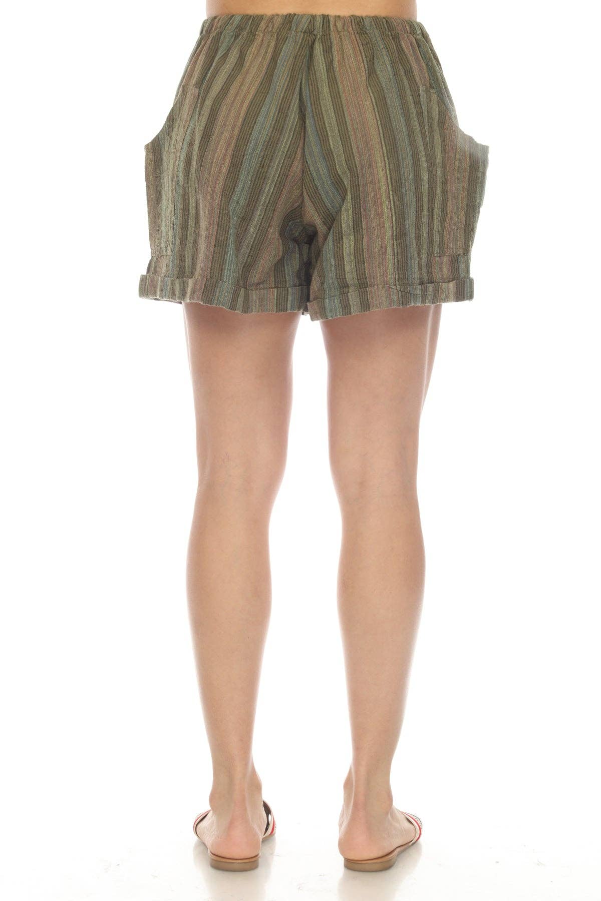 Lakhays Collection Inc. - Wholesale Shorts - Women's - Stripe Tacked Cuffs Shorts7