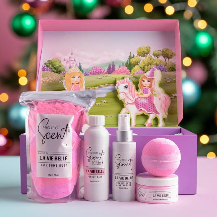 Princess Pop-Up Gift Box – Kids Pamper Set with Bath & Hair Treats for wholesale by Project Scent