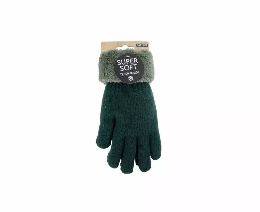 VewoTex - Wholesale Gloves - Women's - Lined Women's Knit Gloves » Teddy Winter Gloves » Super Soft Finger Gloves3