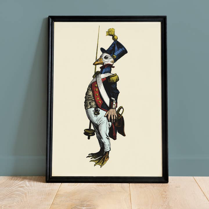 Duck Poster - Dressed Animals for wholesale by Colette de B.
