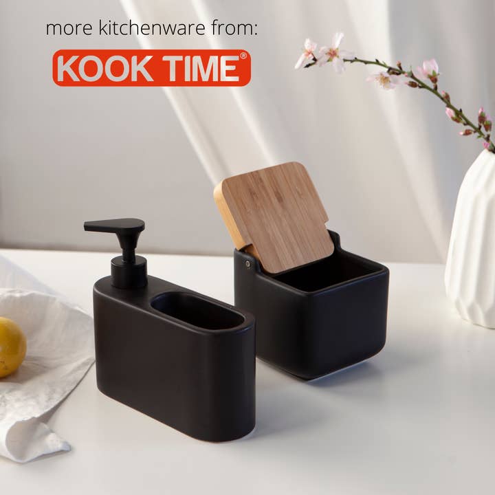 Kook Shop – Großhandel Küchenaufbewahrung/-Organizer – KOOK TIME Küchensalzstreuer mit schwenkbarem Bambusdeckel6