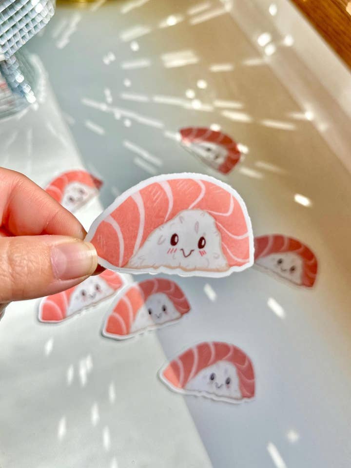 Cute Sushi Sticker, Asian Foodie, Vinyl Waterproof Decal for wholesale by BriPrice Artistry