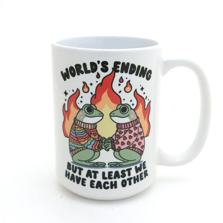 Werelds Einde Kikker mok, Vriendschap Mok voor wholesale door Lenny Mud
