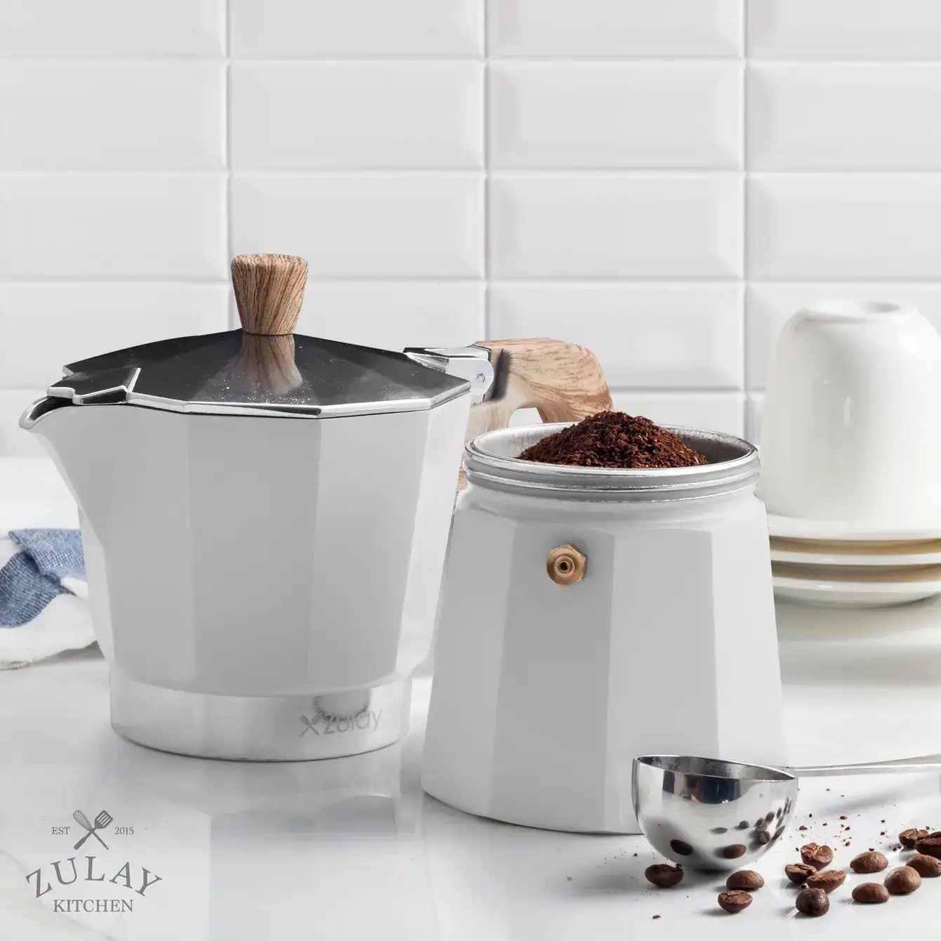 Zulay Kitchen - Wholesale Espresso Maker - Stovetop Espresso Cup Moka Pot - 5 Cup17