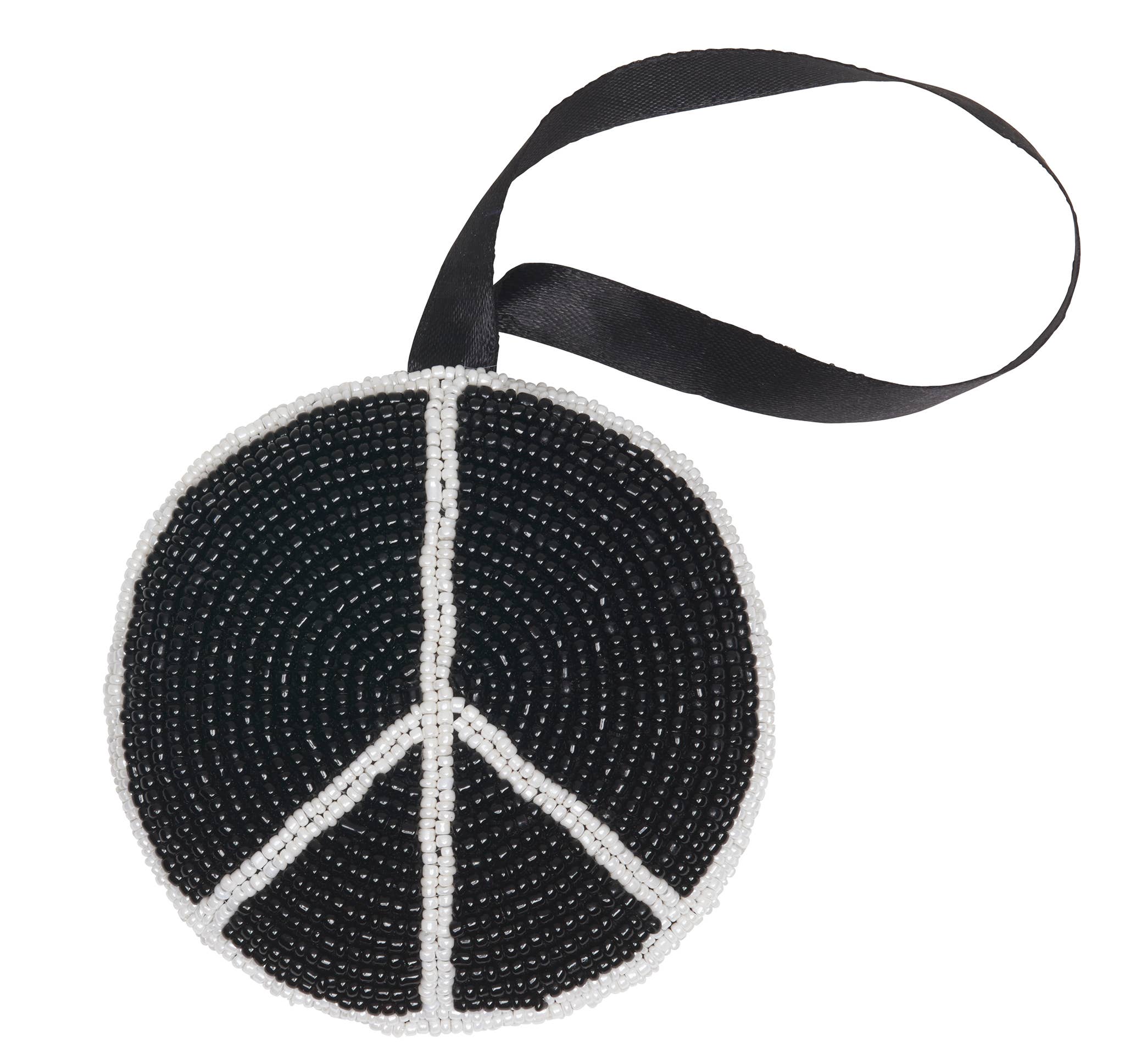 Inspired Generations - Wholesale Ornament Set - Beaded Black Peace Ornament - Set of 21