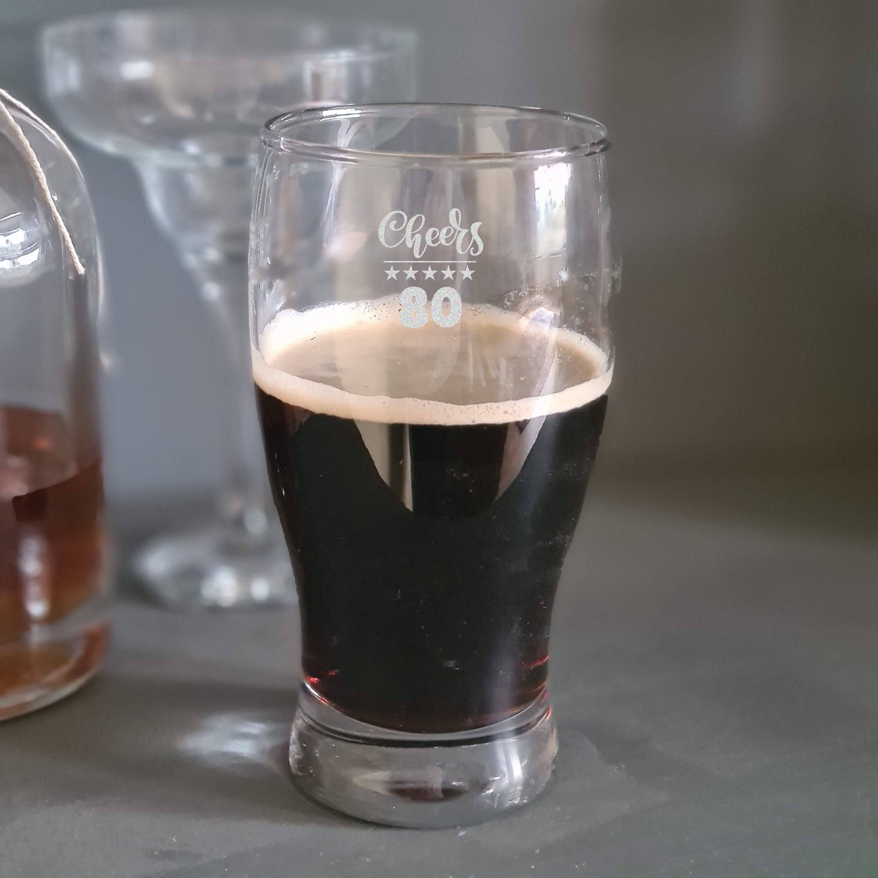 Afewhometruths – wholesale Beer glass/mug – 80th Birthday Gift Pint Glass3