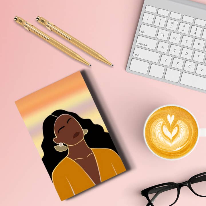 Melanin & Sunsets Notepad for wholesale by R & C Designs