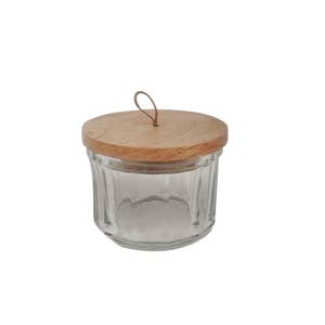 6oz Glass Jar with Wooden Lid 10 Grams 120 Count – Flower Power