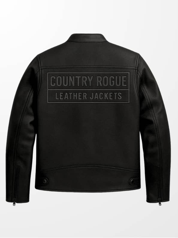 The Stallion - Country Rogue Branded Black Leather Jacket for wholesale by Country Rogue