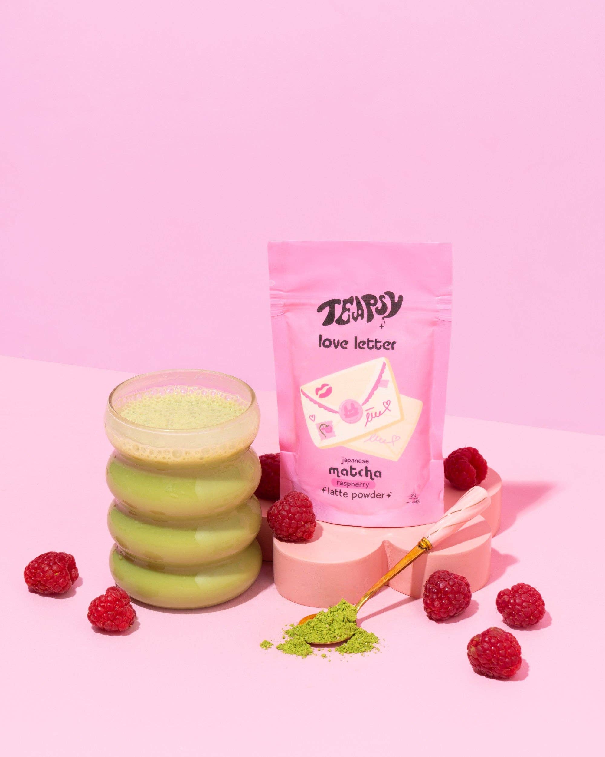 Teapsy - Wholesale Health/Detox Tea - Raspberry Matcha "Love Letter"3