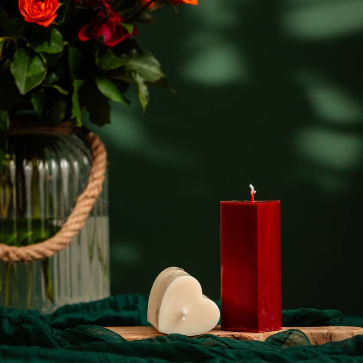 Allure CA - Wholesale Novelty Candle - 3D Heart-Shaped Pillar Candle – Perfect Valentine's Day Gift1