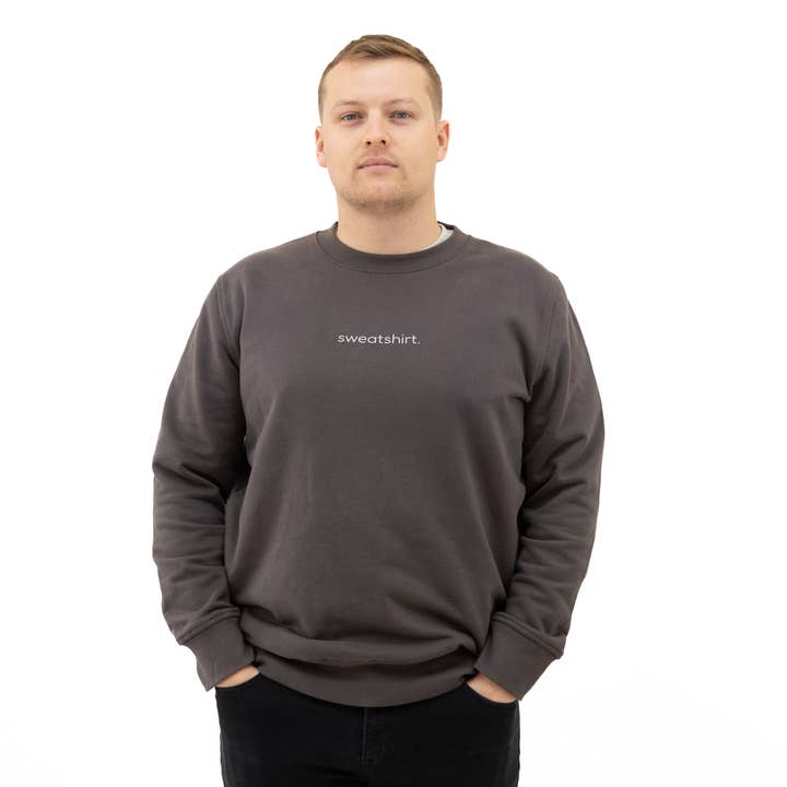 simple. sweatshirt. charcoal. for wholesale by simple. panda