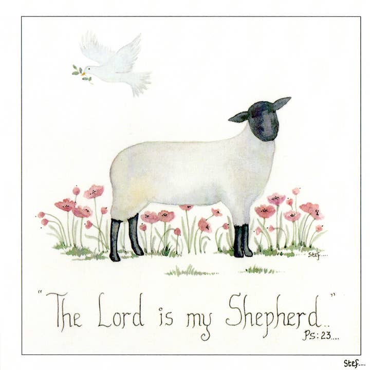 Christian the Lord Is My Shepherd for wholesale by Cheshire card company