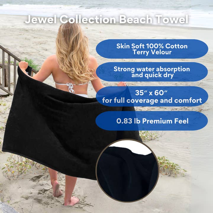 Pro Towels – wholesale Beach towel – Jewel Collection Beach Towel: 100% Cotton Velour (0.83lb)12