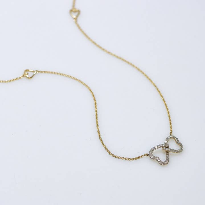 Diamond Heart Eternity Necklace for wholesale by Vi Ling Designs