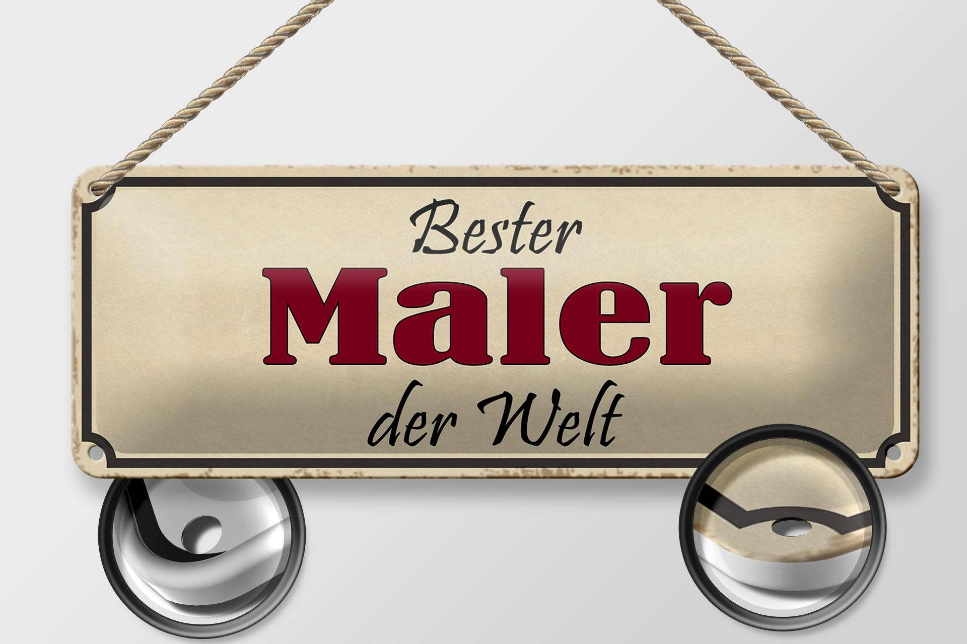 Femer - Wholesale Sign - Tin sign saying 27x10 cm best painter in the world work decorative sign tin sign1