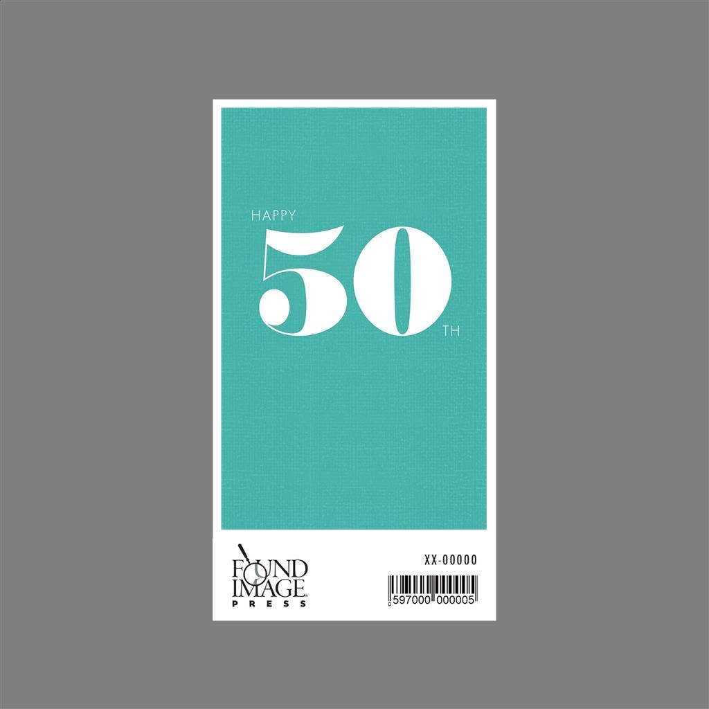 Found Image Press – Großhandel Aufkleber – Aufkleber HB-475 Alles Gute zum 50.1