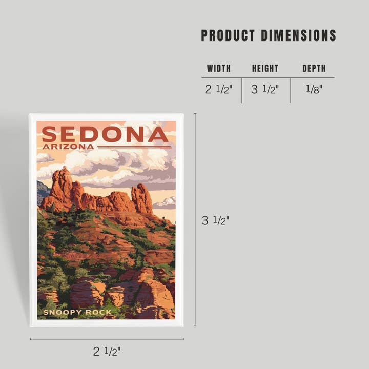 Lantern Press – wholesale Magnet – MAGNET Sedona, Arizona Snoopy Rock