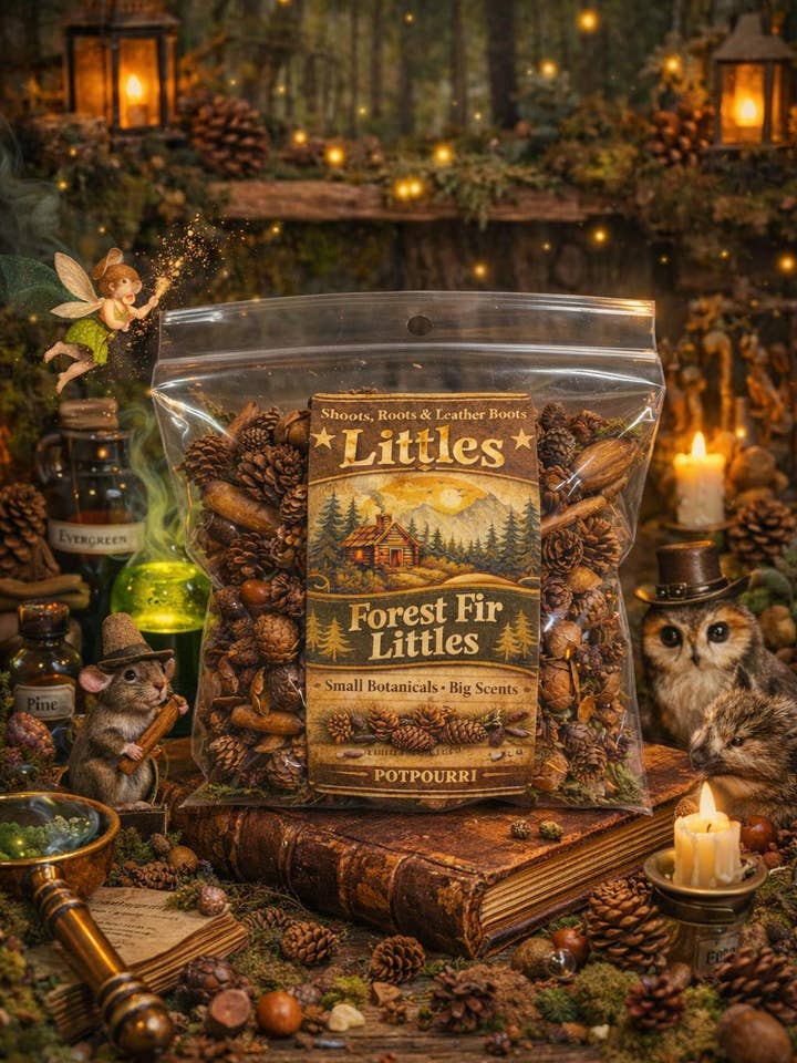 The Littles- Forest Fir Handcrafted Potpourri. for wholesale by Shoots, Roots & Leather Boots