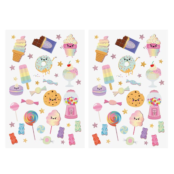 Flash Tattoos - Vente Tatouage temporaire – enfant - Pack de tatouages temporaires métalliques enfants SUGAR RUSH4