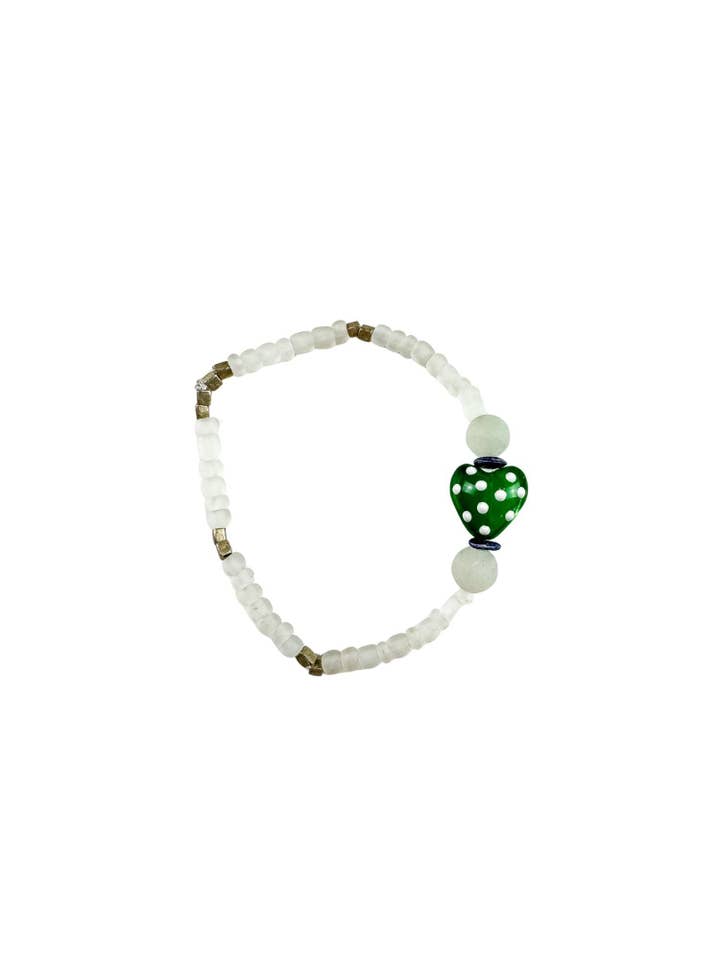 Bracelet Cœur de Graine | Vert + Brume pour la vente par Twine & Twig