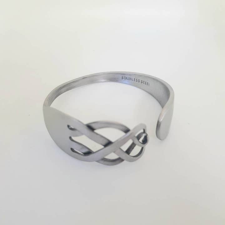 Gleamlety - Venta al por mayor Pulseras tipo brazalete - Cubiertos de joyería de pulsera de tenedor trenzado2