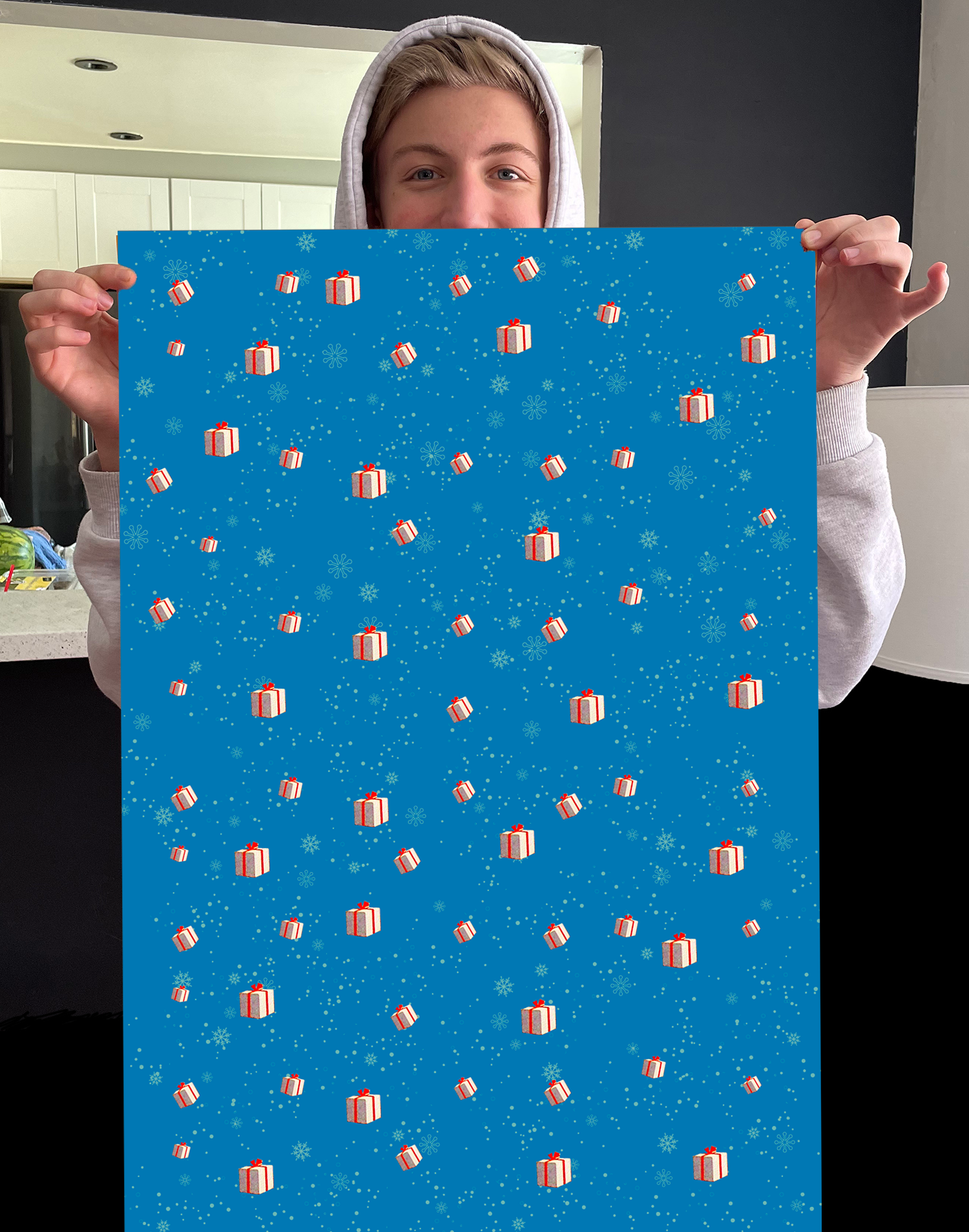 offensivedelightful - Wholesale Flat Wrap - BULLSHIT SANTA / doublesided Giftwrap / roll of 21