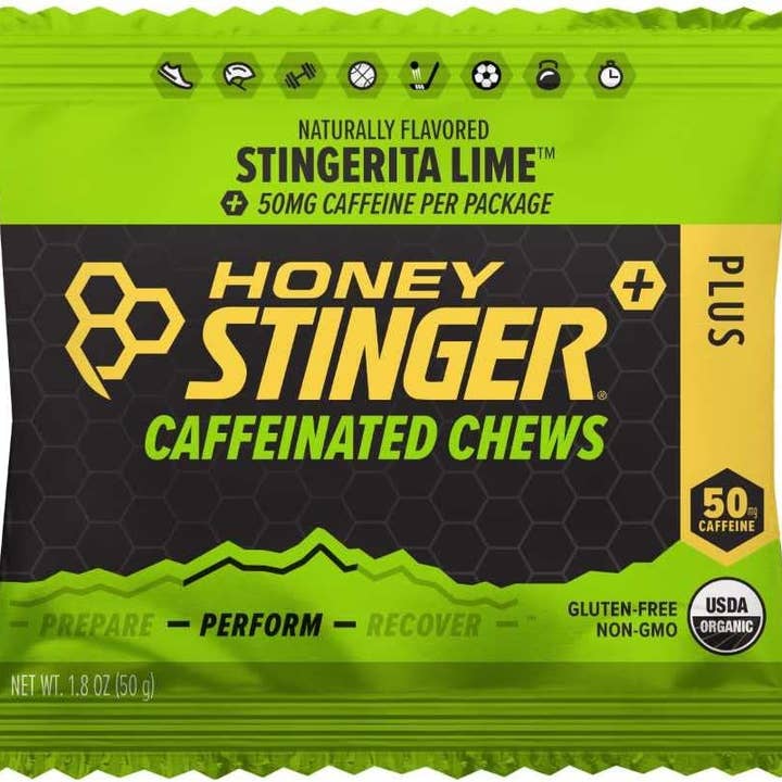 One Bay Distribution - Wholesale Snack Bar - Honey Stinger Caffeinated Chews, 12 Pack, Stingerita Lime1