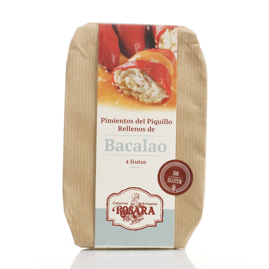 Conservas Rosara – wholesale Tinned fish – PEPPERS STUFFED WITH COD 4 PCS CAN A-F 270 ml.2