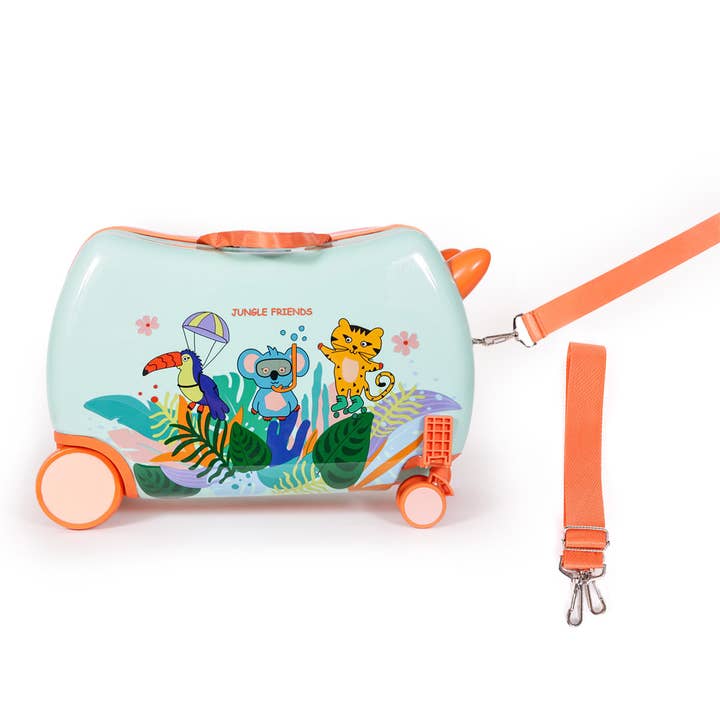 Biggbrands - Wholesale Luggage - Kids - Milk&Moo Ride-on Children's Suitcase Jungle Friends