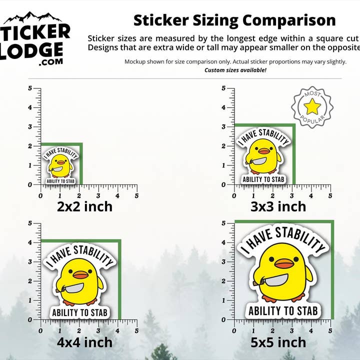 Sticker Lodge - Wholesale Sticker - I Have Stability, Ability To Stab Vinyl Sticker3