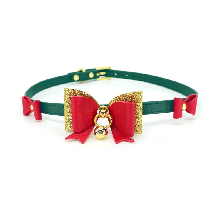 Mini-halsband met strik voor kerstfeest voor wholesale door Restrained Grace