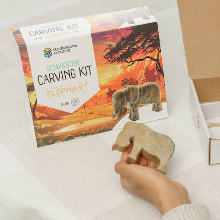 Studiostone Creative - Wholesale DIY Craft Kit - Kids - Elephant Soapstone Carving Kit4