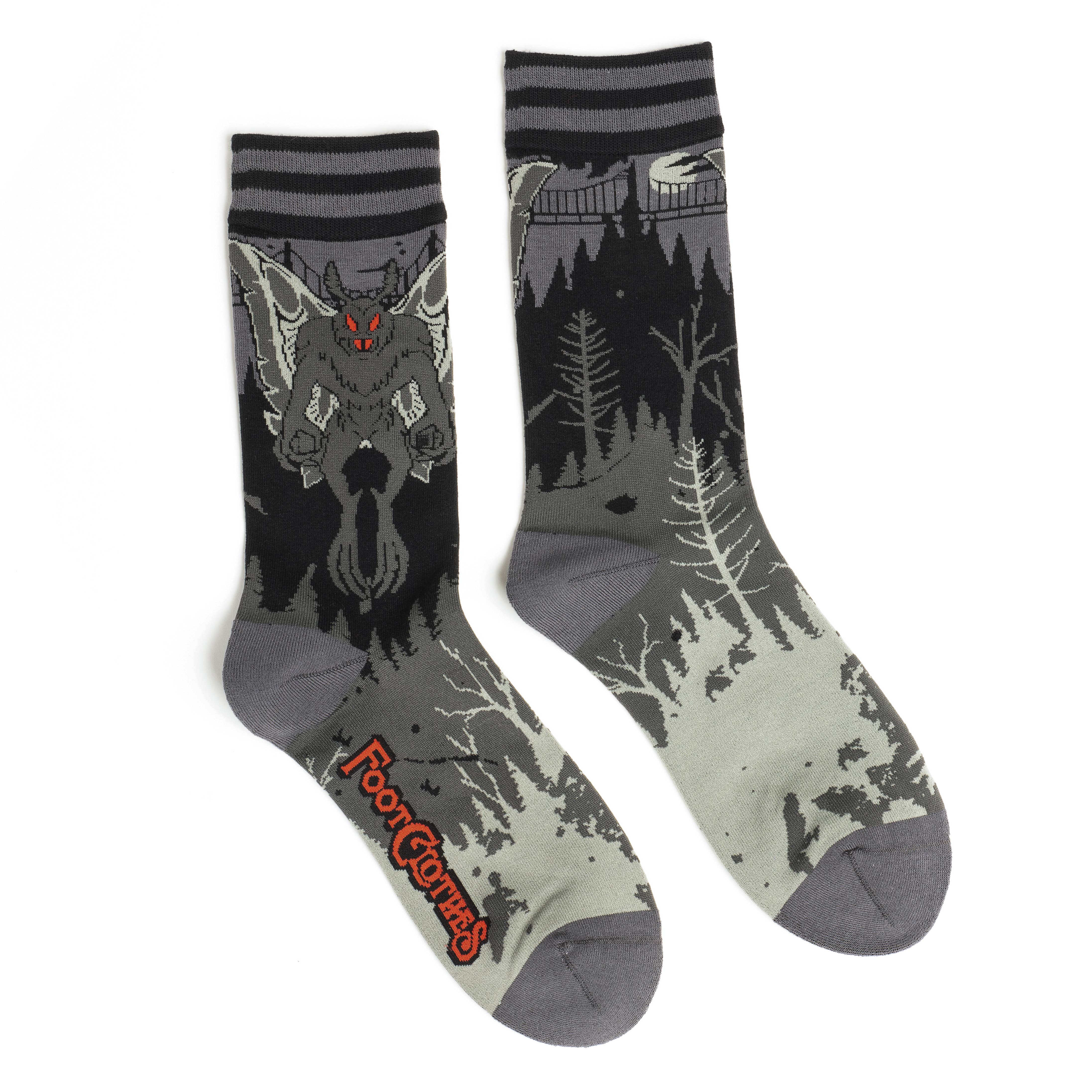FootClothes LLC - Wholesale Socks - Unisex - Mothman Crew Socks1