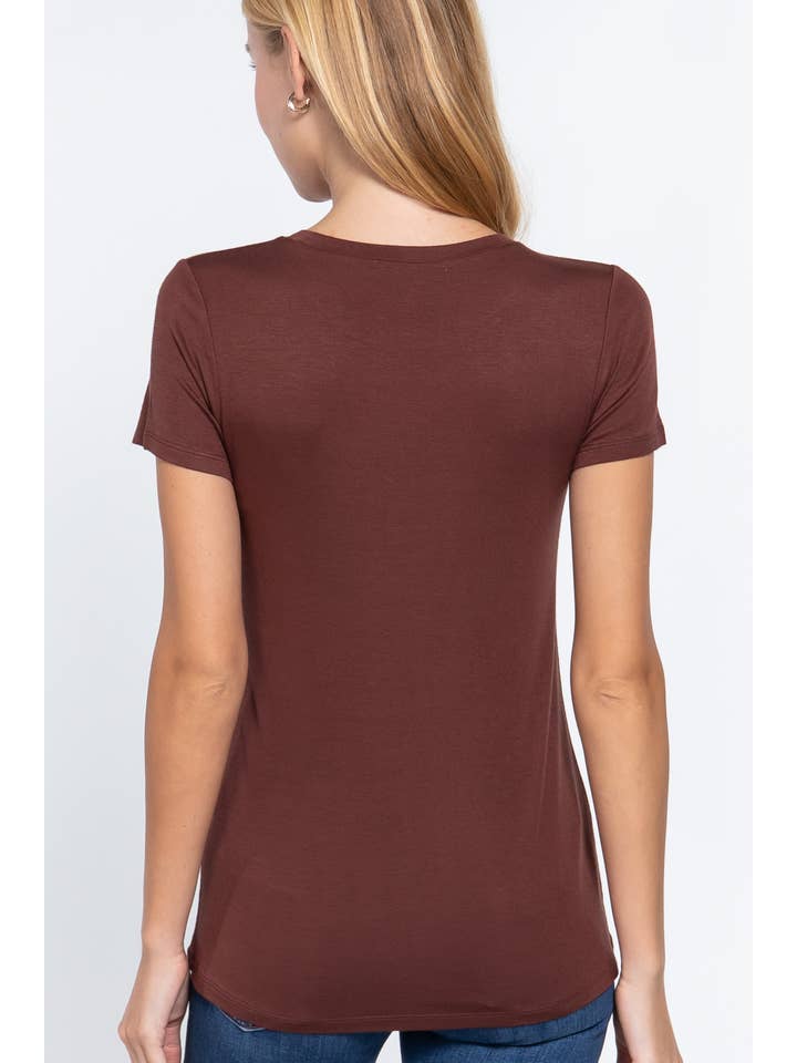 Active Basic | Active USA - Wholesale Knit Top - Women's - Short Sleeve Crew Neck Rayon Spandex Jersey Top26