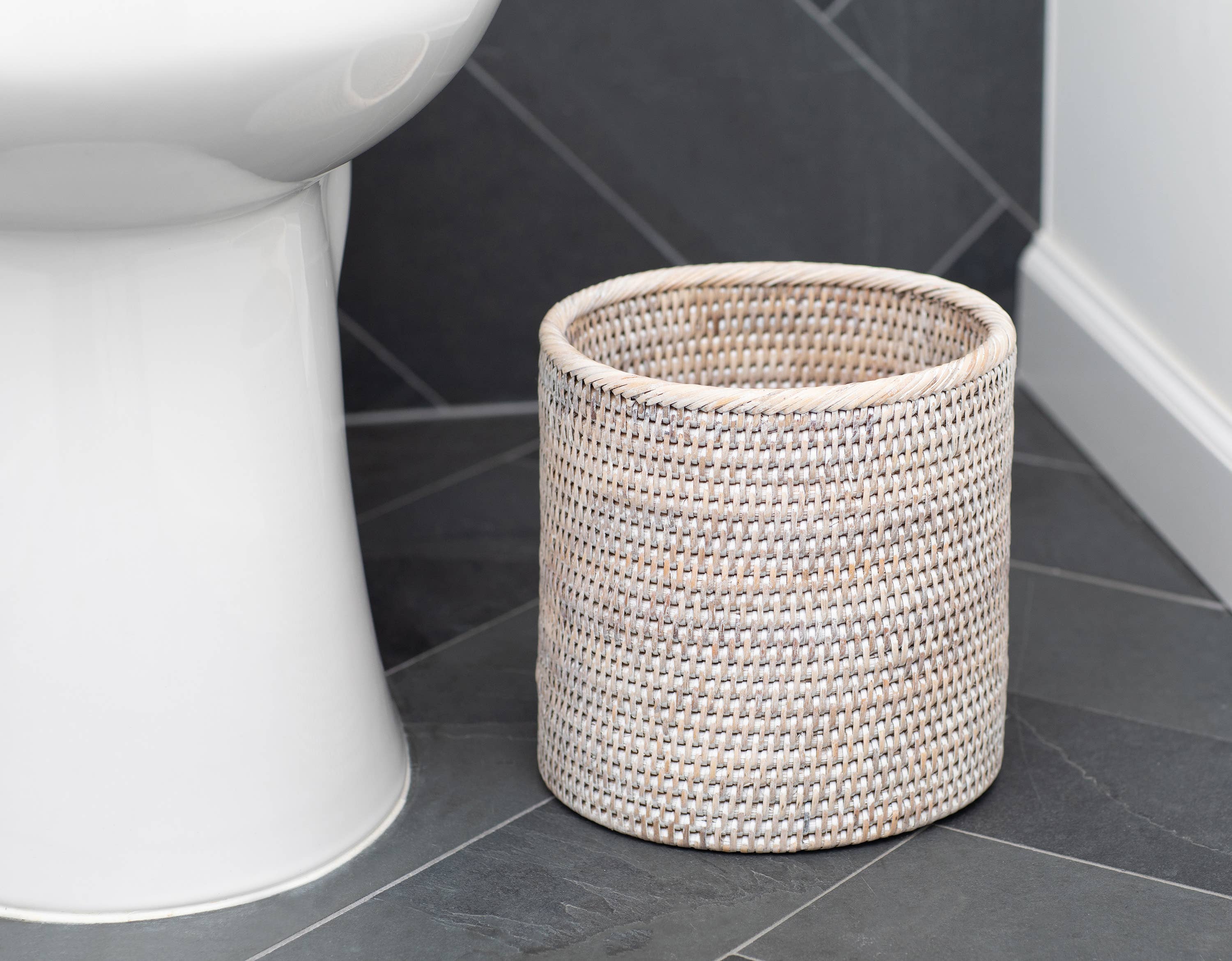 Artifacts Trading Company - Wholesale Trashcan/Trash Bin - Rattan Small Round Waste Basket7