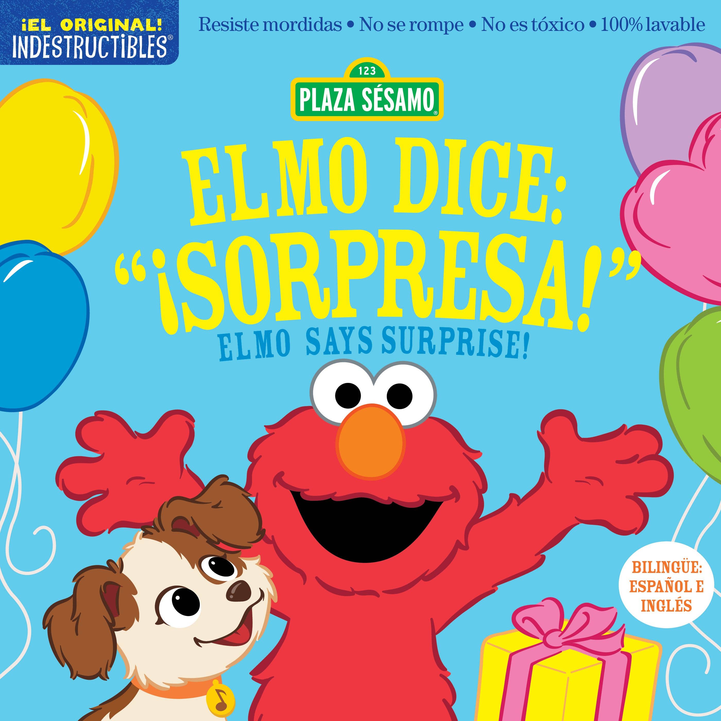Hachette Book Group - Wholesale Baby & Toddler Book (0-2) - Indestructibles: Sesame Street Bilingual Elmo Surprise Book0