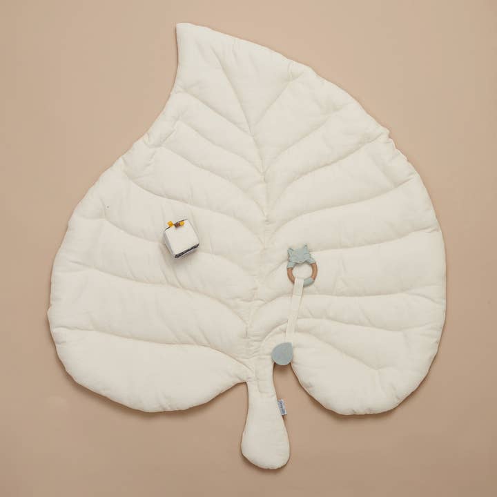 MiniDream Leaf Play Mat - Off White for wholesale by Kiin Ltd