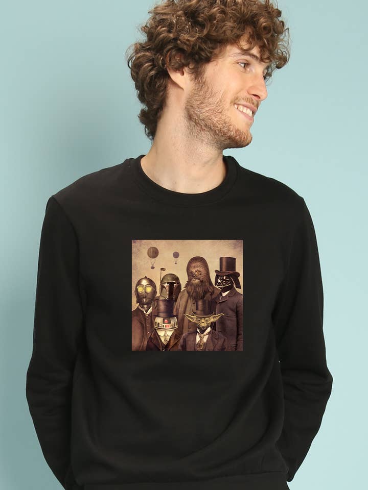 SWEAT NOIR HOMME VICTORIAN WARS pour la vente par Wooop