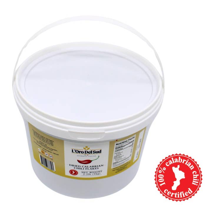 Wholesale Italian Food - Wholesale Dried Spice - L'Oro Del Sud, Dry Calabrian Chili Red Pepper Flakes, 2.2 lb (1 kg)1