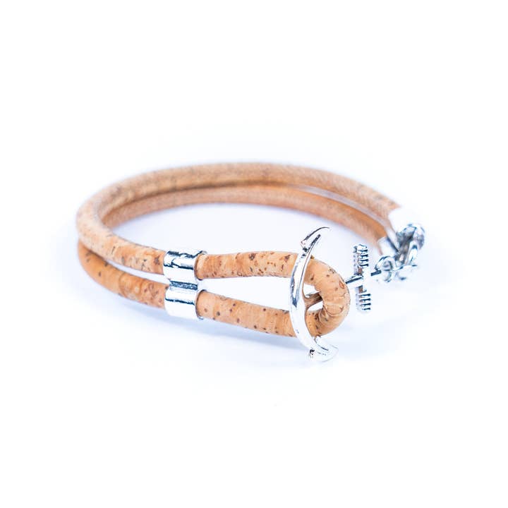 Meninas Bonitas Cork - Wholesale Geweven/gevlochten armbanden - Handgemaakt armband van gekleurd rond kurkdraad 5 mm BR-301-MIX-52