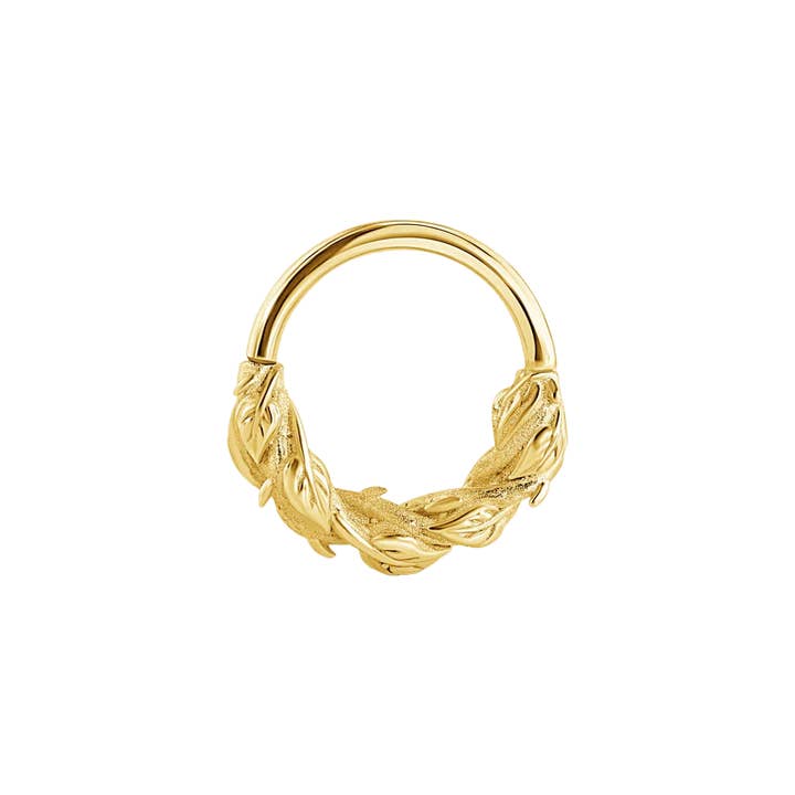 Sandblasted Thorns Seamless Ring – 14K Gold Textured Design for wholesale by Piercing-zone