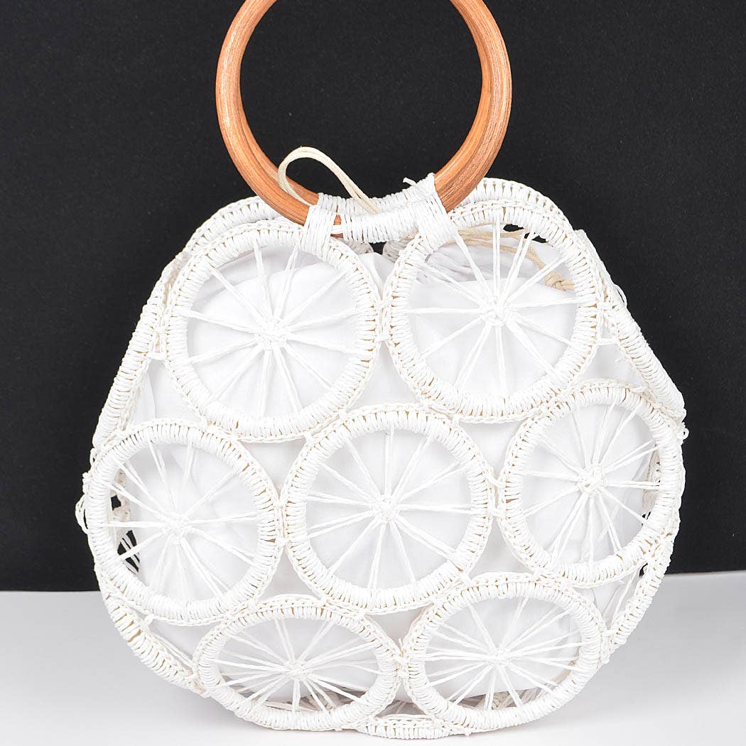 3AM BY H&D ACCESSORIES – wholesale Tote bag – Women's – Faux Straw Round Tote Bag10