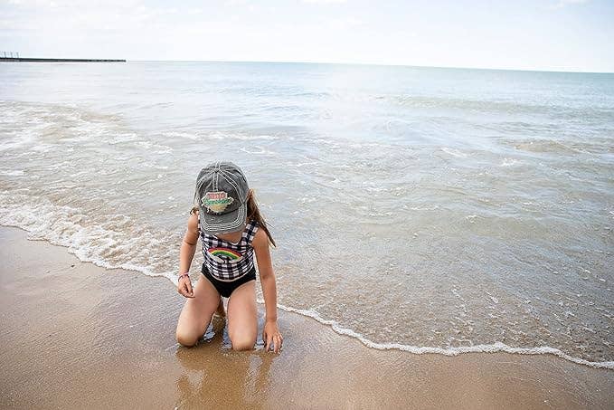 Funky Junque - Venta al por mayor Gorras de béisbol - Niños - Sombrero vintage con estampado Hello Sunshine (negro)5