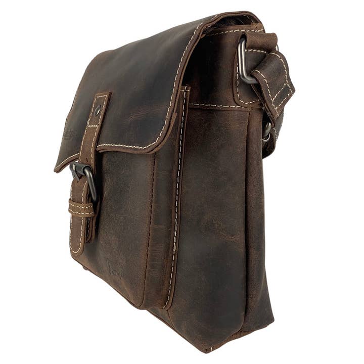 Arrigo – Großhandel Schultertasche – Unisex – Arrigo Umhängetasche mit Klappe aus Büffelleder – 3 Farben6