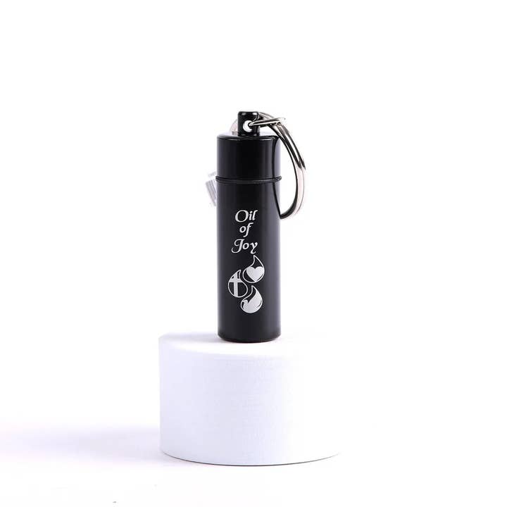 Swanson Christian Products - Wholesale Keychain - Unisex - Key Ring Oil Of Joy Vial - 2.5 Inch Large - Pack of 6