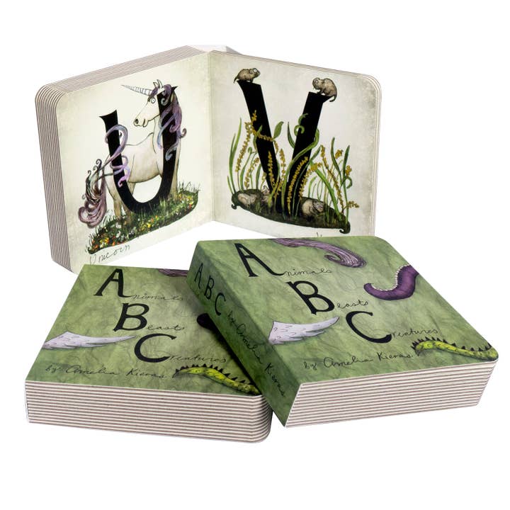 Animals Beasts and Creatures Abc Board Book for wholesale by Amelia Kieras Paper Arts