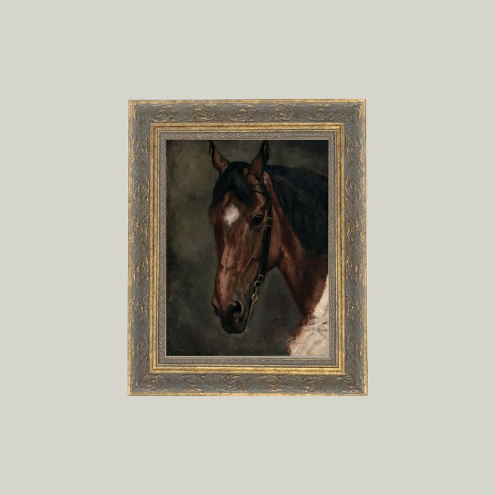 Petal Lane Home - Wholesale Art Print - Horse Portrait Framed Antique Art
