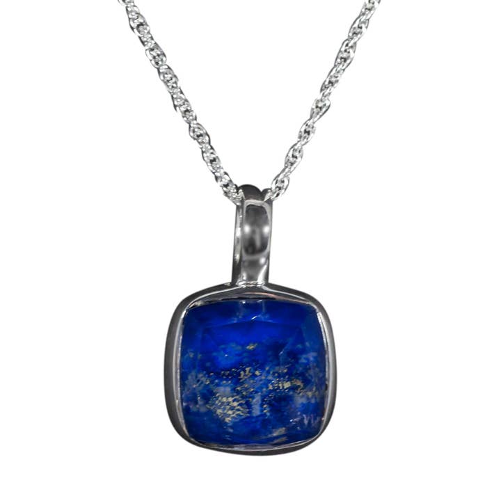 SALE Splendid Lapis Quartz Crystal Doublet Pendant Necklace for wholesale by Saraswati Imports