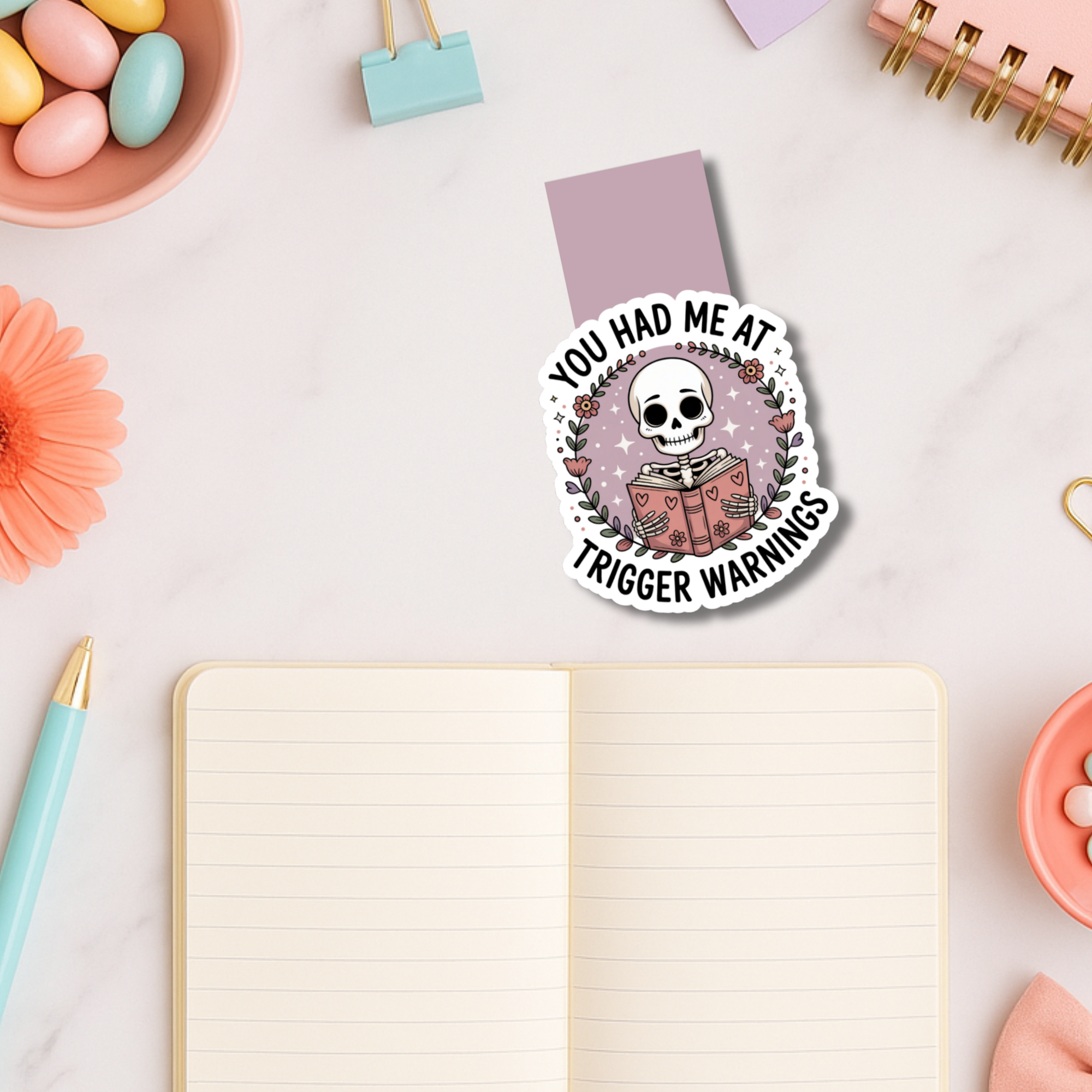 Auburn Row Design - Wholesale Bookmark - You Had Me at Trigger Warnings Magnetic Bookmark7